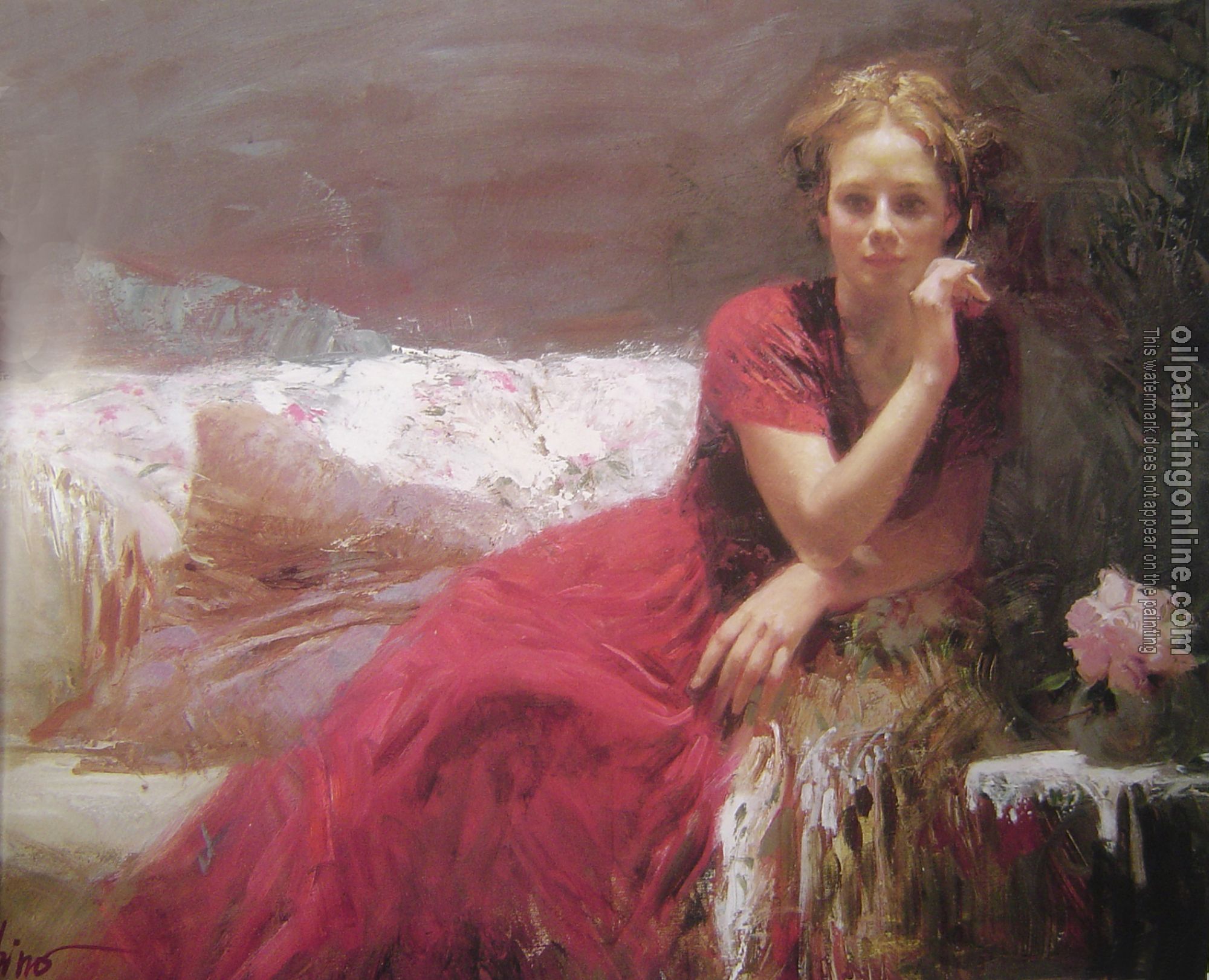 Pino Daeni - Impression oil painting.